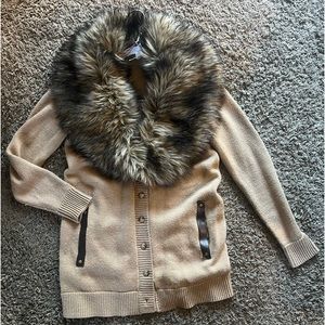 Michael Kors women cardigan fur sweater XS EUC